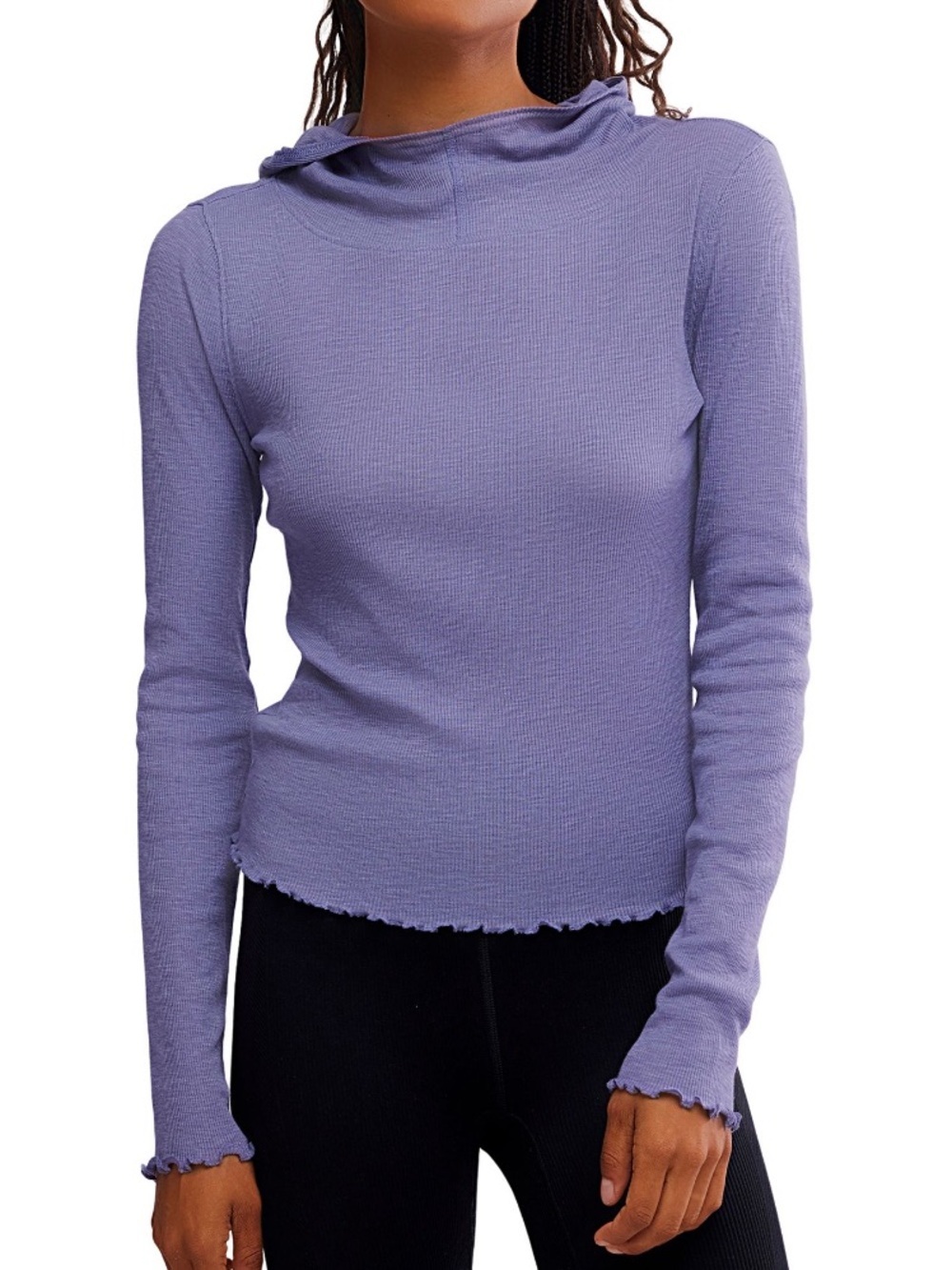 Free People Movement Breathe Easy Layer Top SZ M Graphite NWT Lightweight Hooded